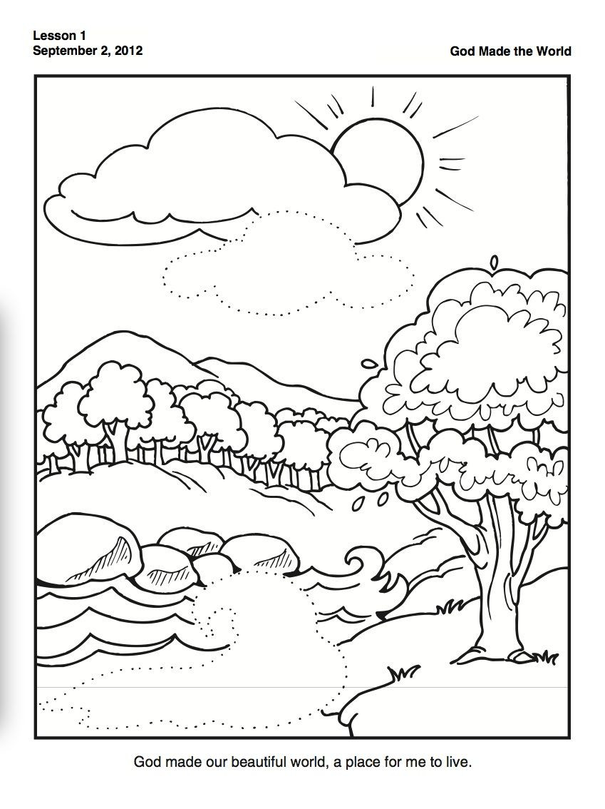 Creation Coloring Pages For Toddlers
 Pin by Julie curtis on School
