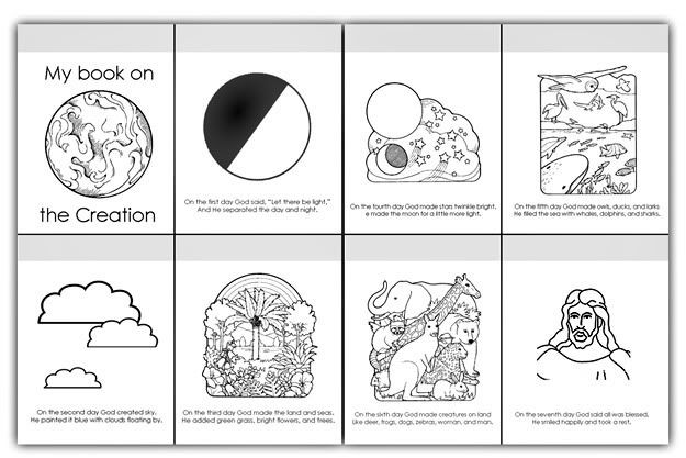 Creation Coloring Pages For Toddlers
 6 days of creation pictures