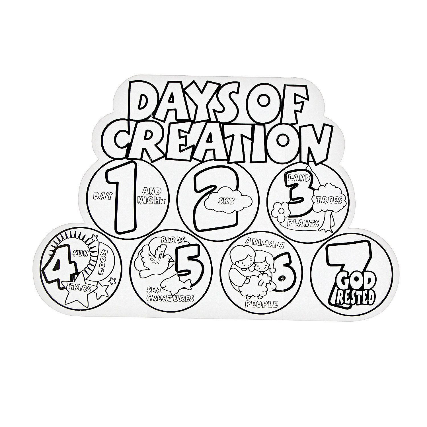 Creation Coloring Pages For Toddlers
 color your own 7 days of creation displays in add