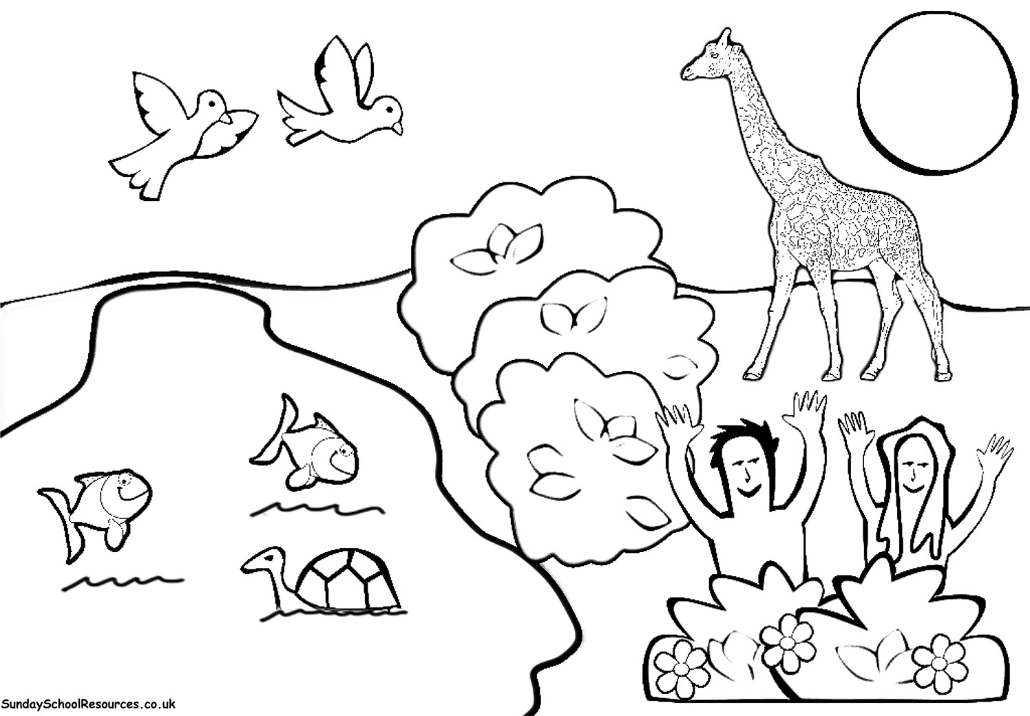Creation Coloring Pages For Toddlers
 Sunday School Creation Coloring Pages Printable