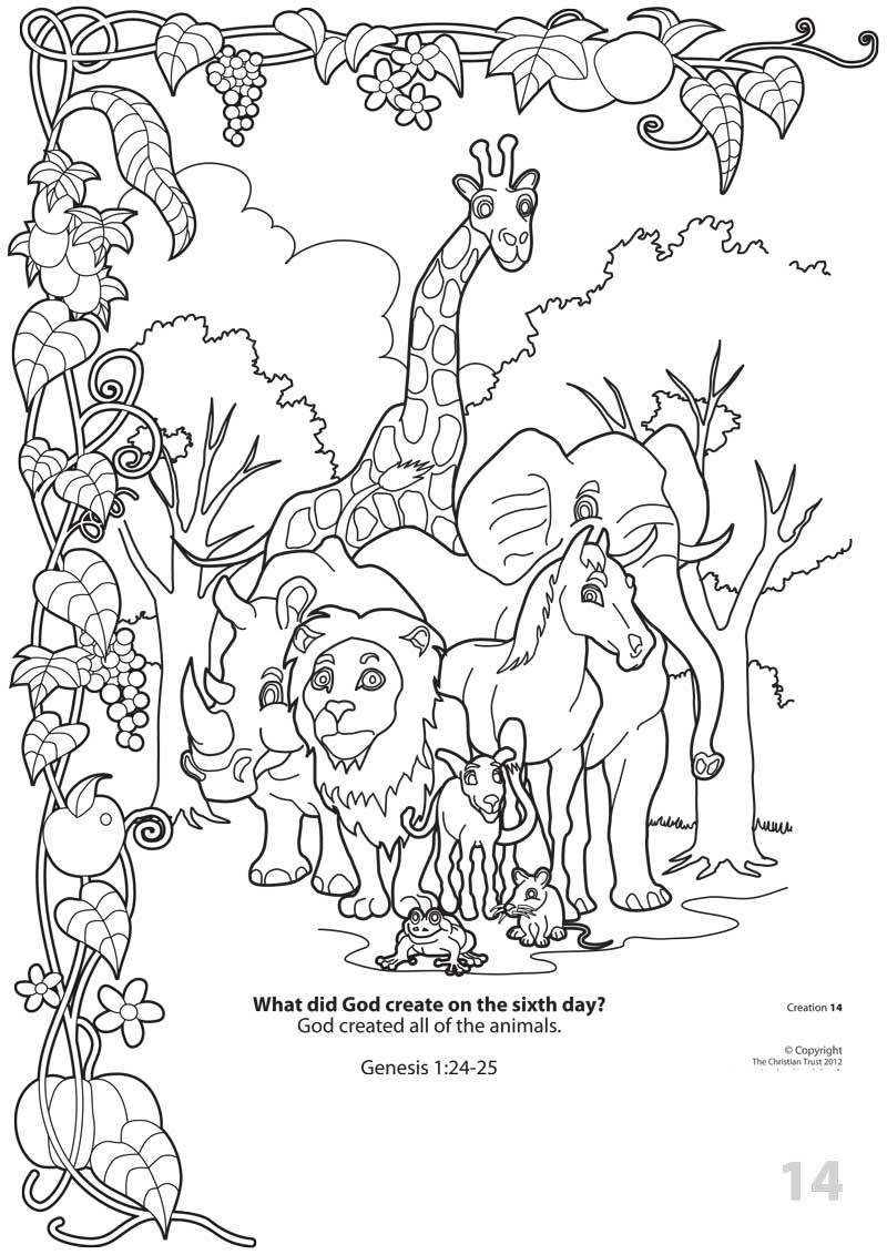 Creation Coloring Pages For Toddlers
 God Made Animals Coloring Page Sketch Coloring Page