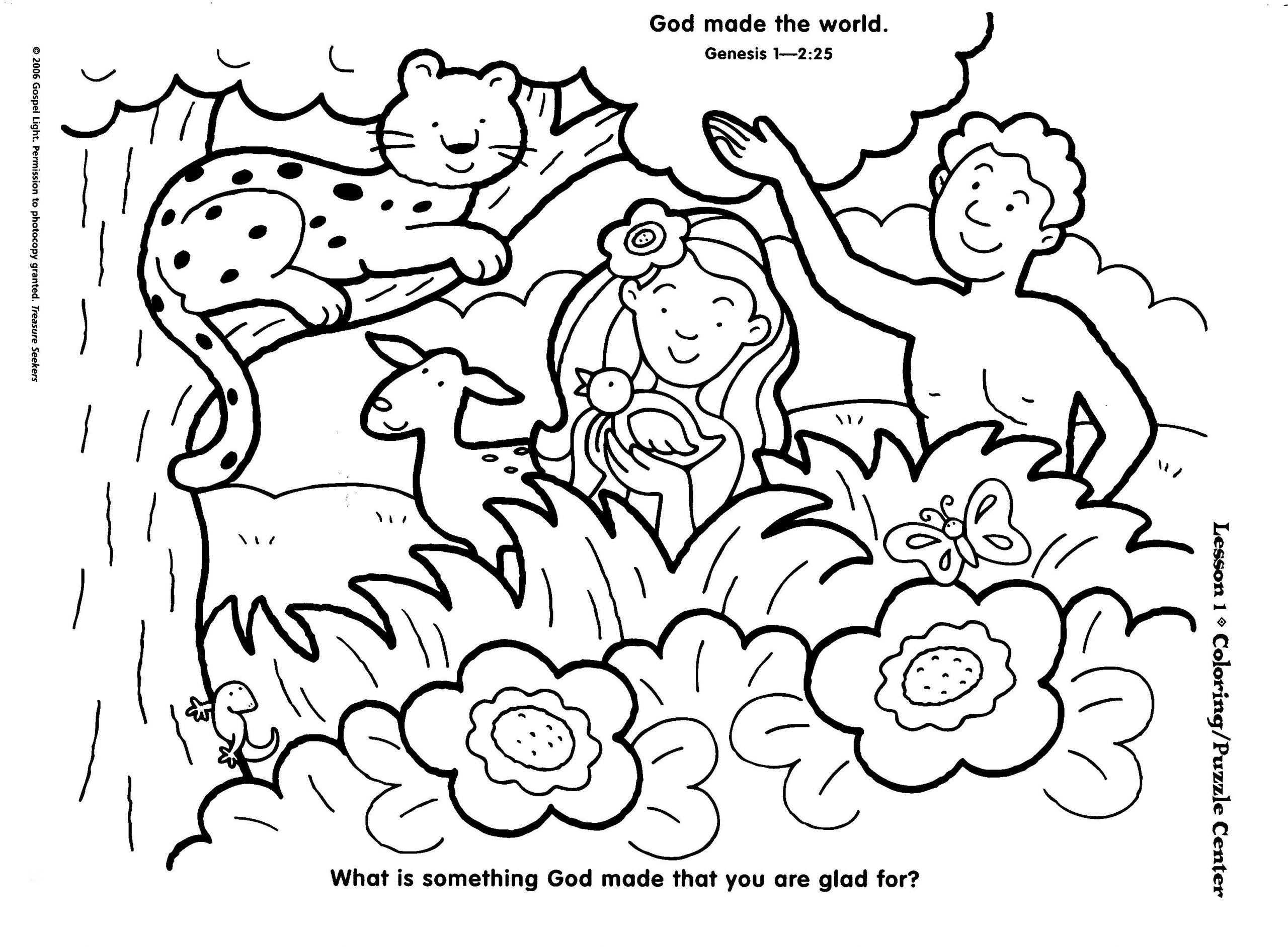 Creation Coloring Pages For Toddlers
 Preschool Creation Coloring Page