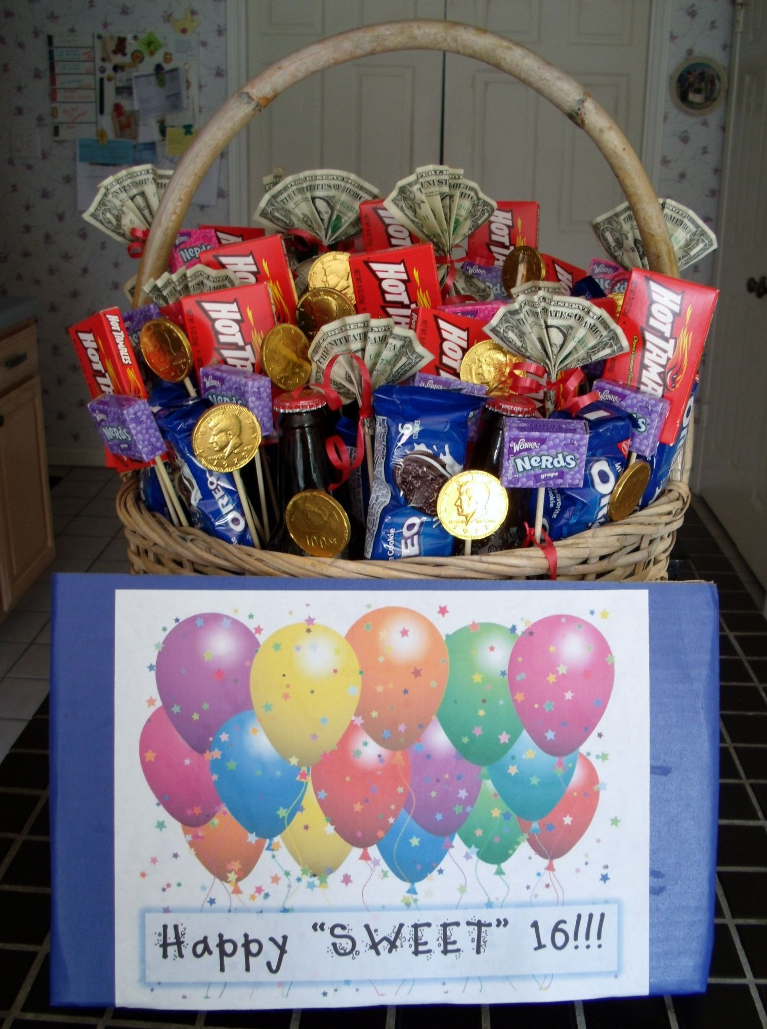 Creative 16Th Birthday Gift Ideas For Boys
 Boys "Sweet" 16 some of my son s favorite sweets in
