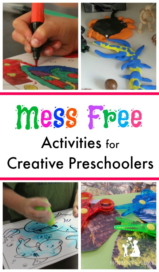 Creative Activities For Preschoolers
 Mess Free Activities for Creative Preschoolers Moments A Day