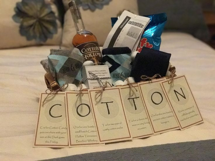 Creative Anniversary Gift Ideas For Him
 The "Cotton" Anniversary Gift for Him