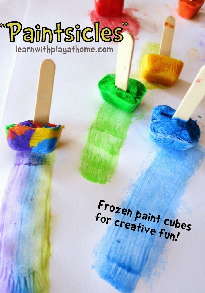 Creative Art Activities For Preschoolers
 Paintsicles Activity from Learn with Play at Home kids