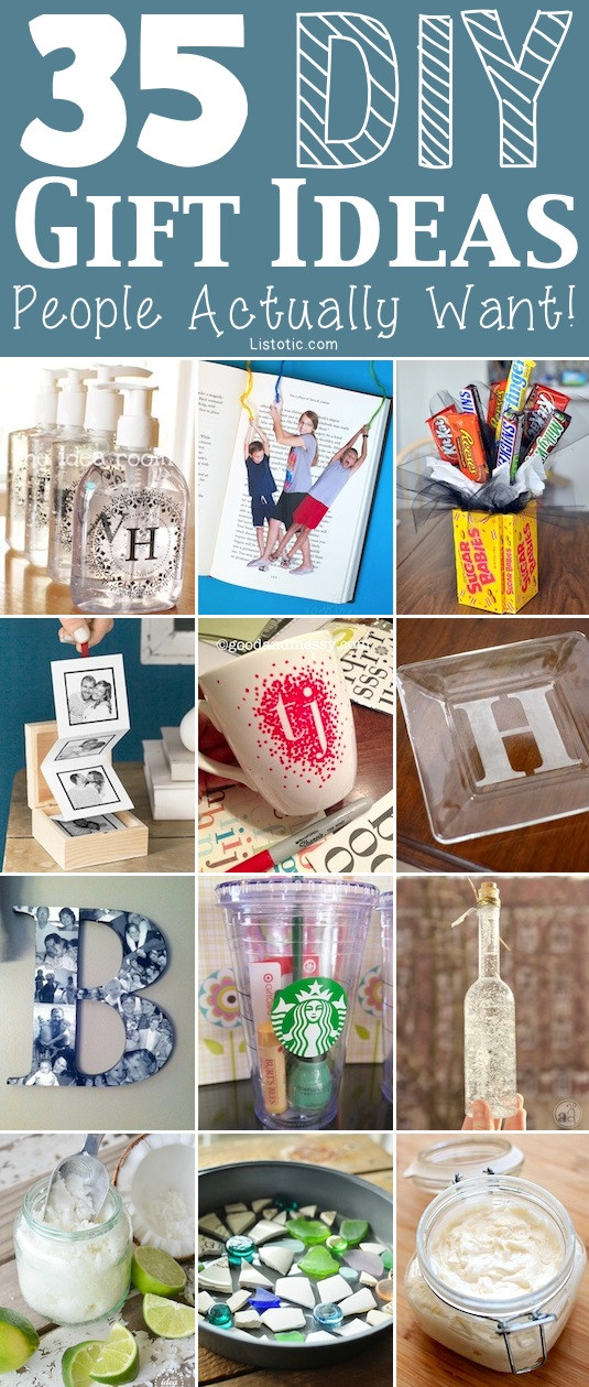 Creative DIY Gift Ideas
 35 Easy DIY Gift Ideas People Actually Want for