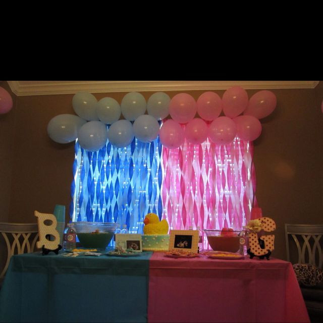 Creative Gender Reveal Party Ideas
 Gender Reveal Party Cute Window Decor Could also use