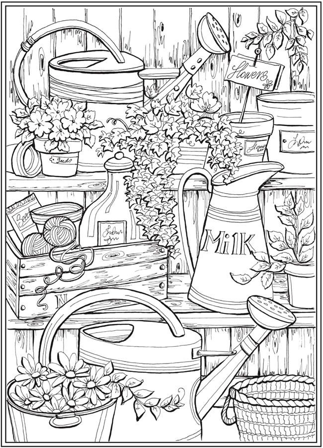 Creative Haven Coloring Books For Adults
 Page 2 of 7 COUNTRY CHARM a Creative Haven Coloring Book