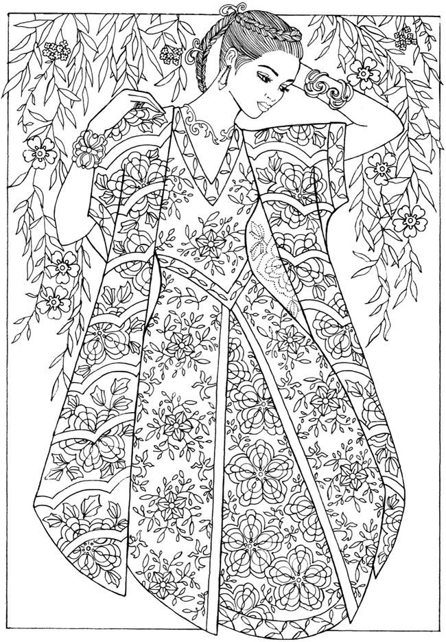 Creative Haven Coloring Books For Adults
 Creative Haven Fantasy Fashions Coloring Book