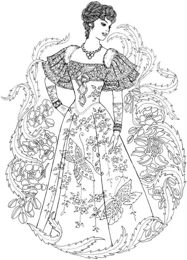 Creative Haven Coloring Books For Adults
 Creative Haven Art Nouveau Fashions Coloring Book