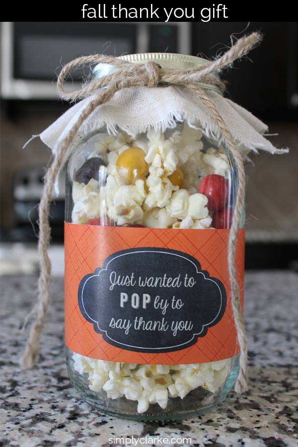 Creative Thanksgiving Gift Ideas
 Low Calorie Popcorn Fall Gift Idea Simply Clarke