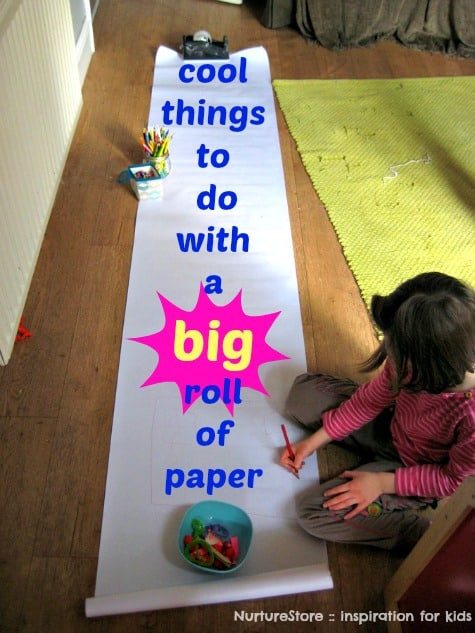Creative Things To Do With Kids
 Cool things to do with a big roll of paper NurtureStore