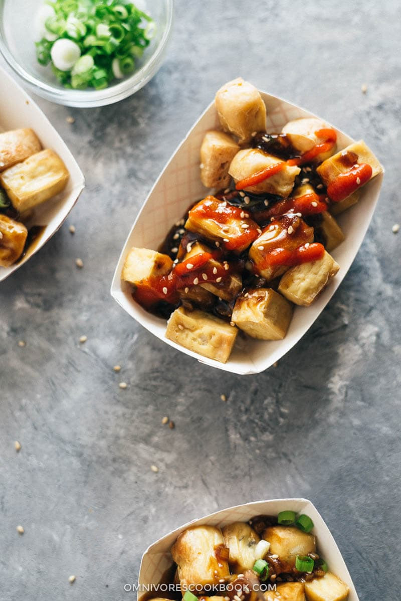 Crispy Tofu Recipes
 Crispy Tofu with Garlic Sauce without Deep Frying