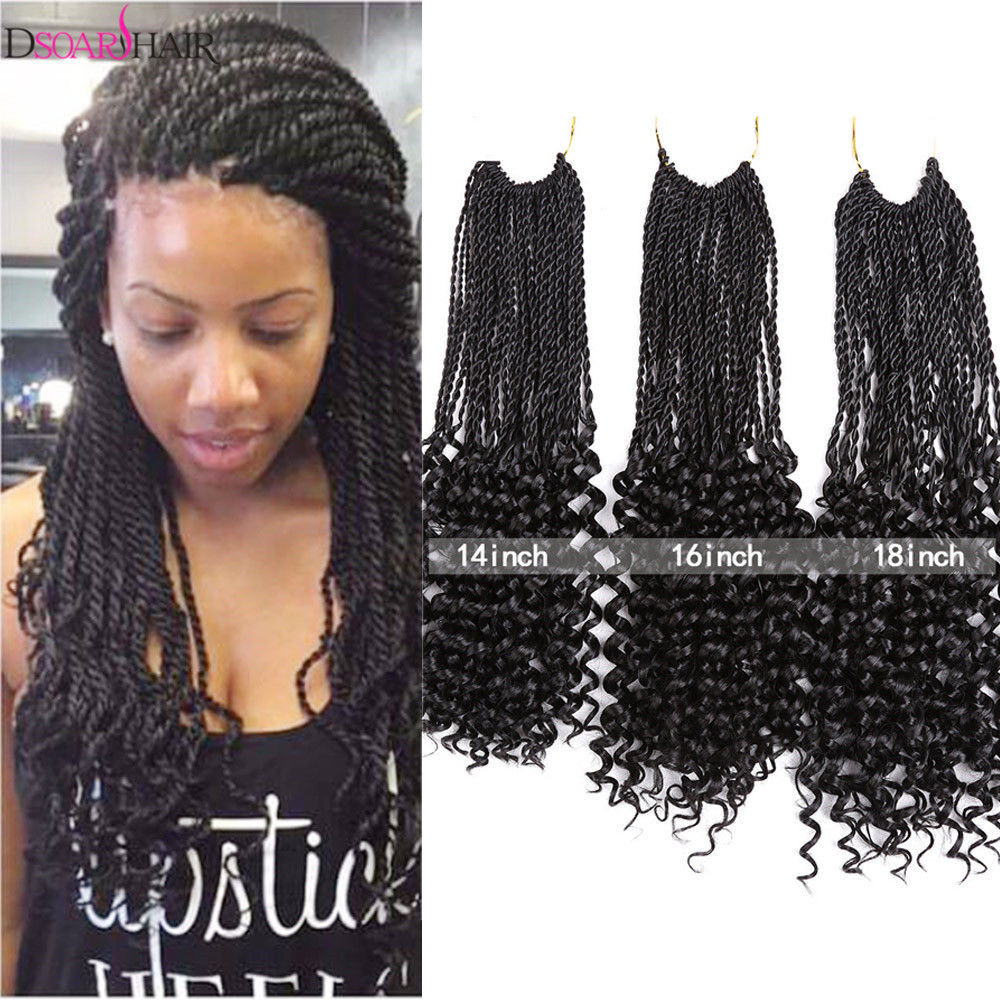 Crochet Braids Senegalese Twist Hairstyles
 14 18" Curly Senegalese Twist Crochet Braids Synthetics