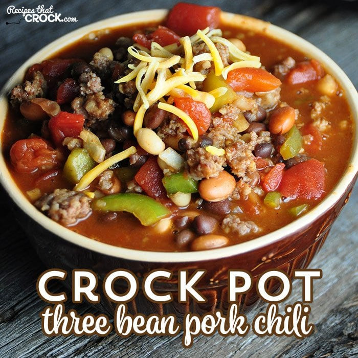 Crockpot Pork Chili
 Crock Pot Three Bean Pork Chili Recipes That Crock