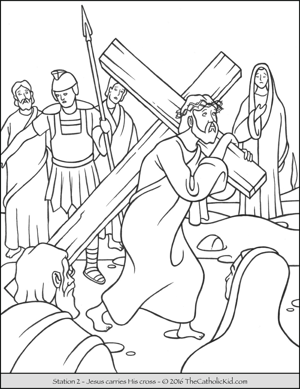 Cross Coloring Pages For Kids
 Stations of the Cross Coloring Pages The Catholic Kid