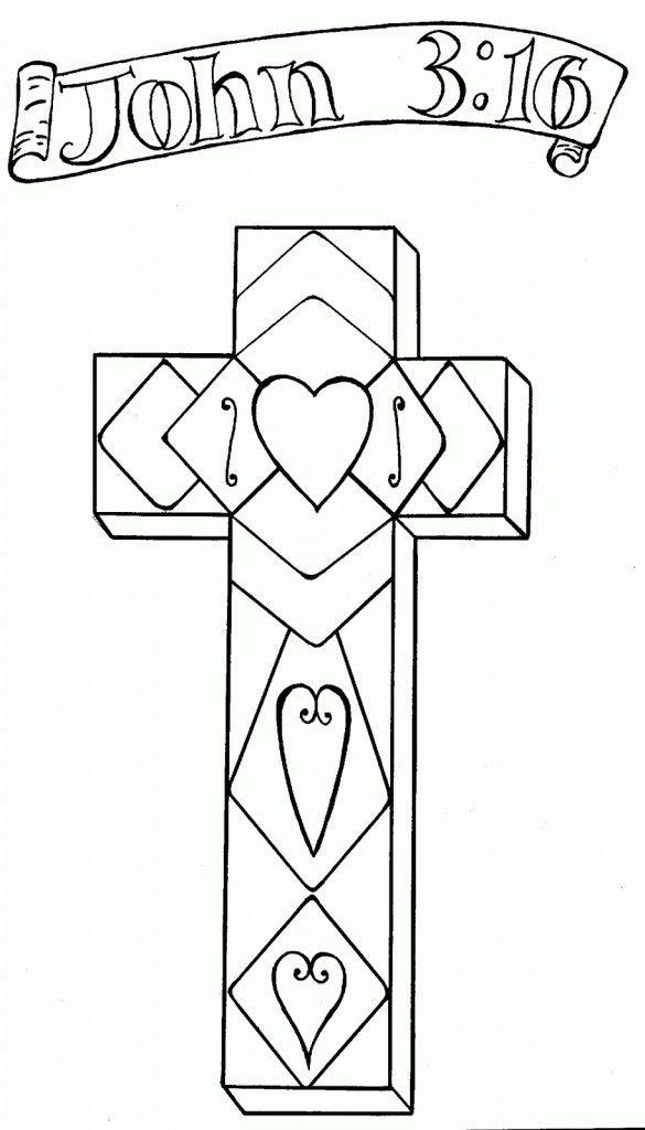 Cross Coloring Pages For Kids
 Religious Easter Coloring Pages Best Coloring Pages For Kids