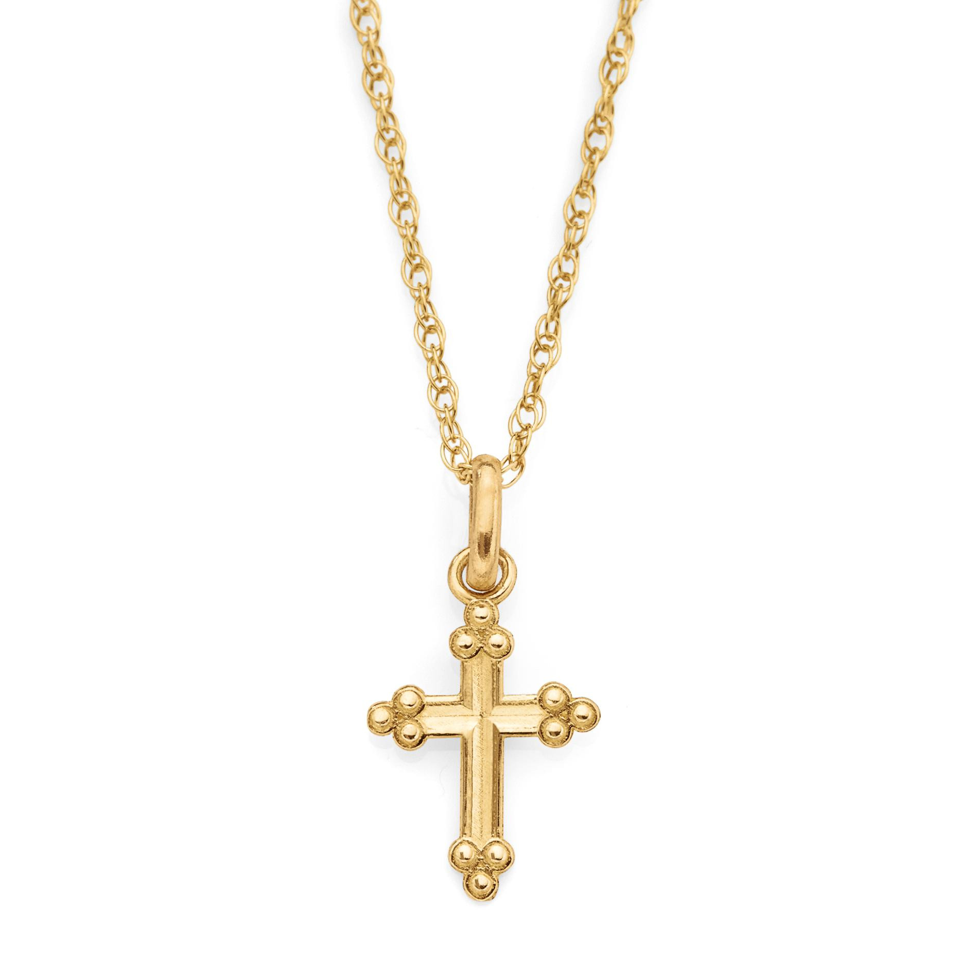 Cross Necklace For Girl
 Disney Girl s 10K Gold Cross Pendant Necklace