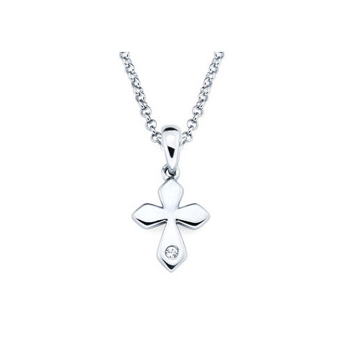 Cross Necklace For Girl
 BeadifulBABY Elegant Small Cross Pendant Diamond
