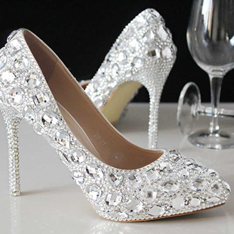 Crystal Heels Wedding Shoes
 New summer crystal shoes wedding shoes bridal shoes