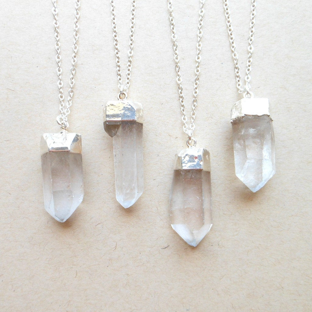 Crystal Quartz Necklace
 Crystal necklace healing crystal quartz necklace sterling