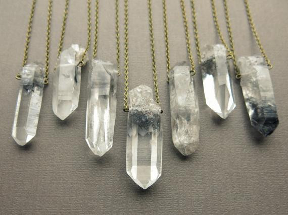 Crystal Quartz Necklace
 Tibetan Quartz Necklace Healing Crystal Necklace Phantom
