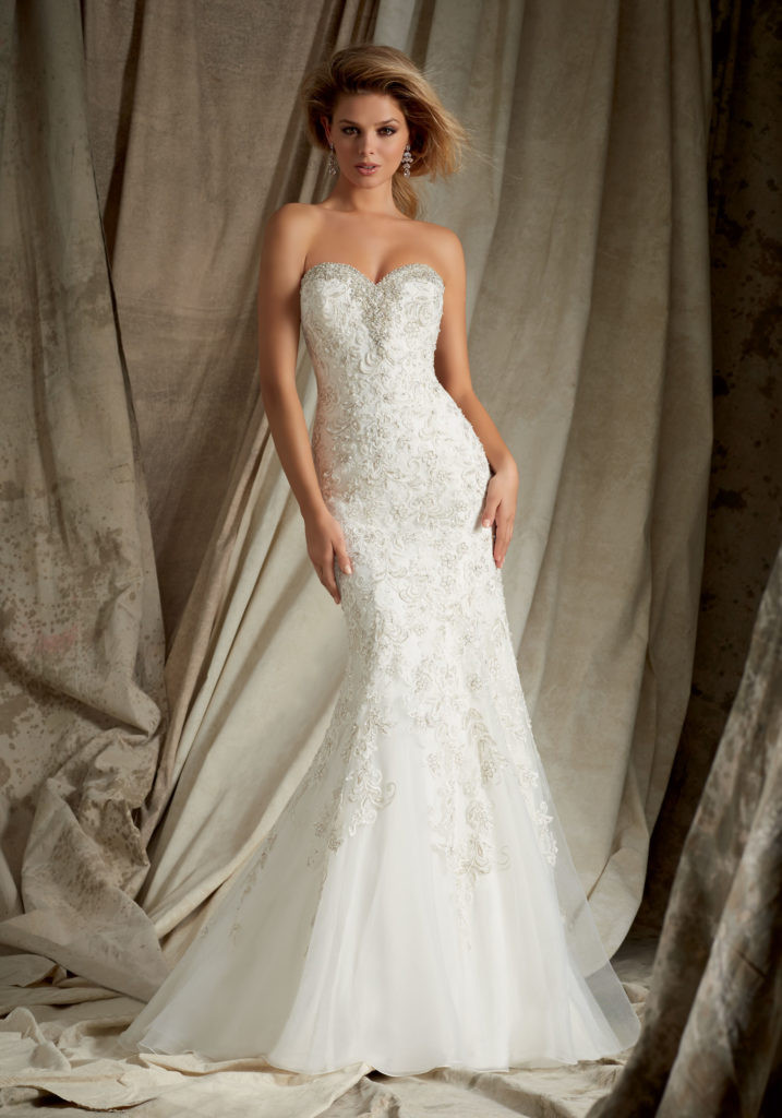 Crystal Wedding Gowns
 Swarovski Crystal Beading on Net Bridal Gown