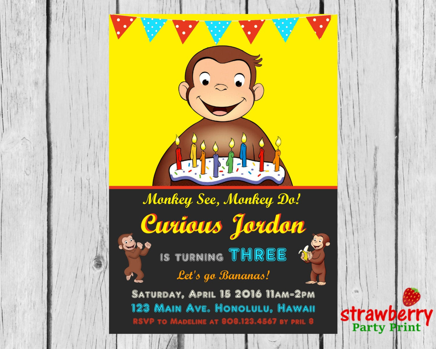 Curious George Birthday Invitation
 Curious George Birthday Invitation Curious by