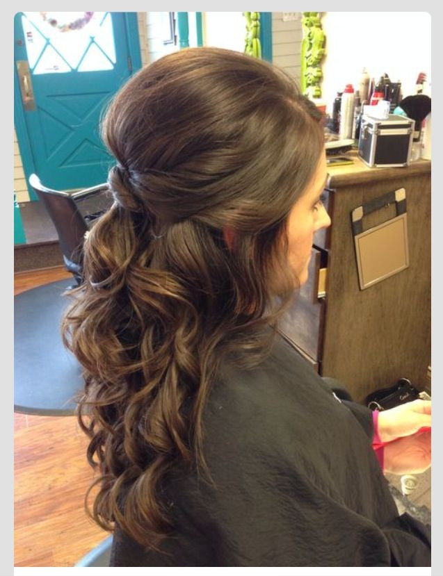 Curled Hairstyles For Bridesmaids
 53 best Wedding Half Up Half Down Hairstyles images on