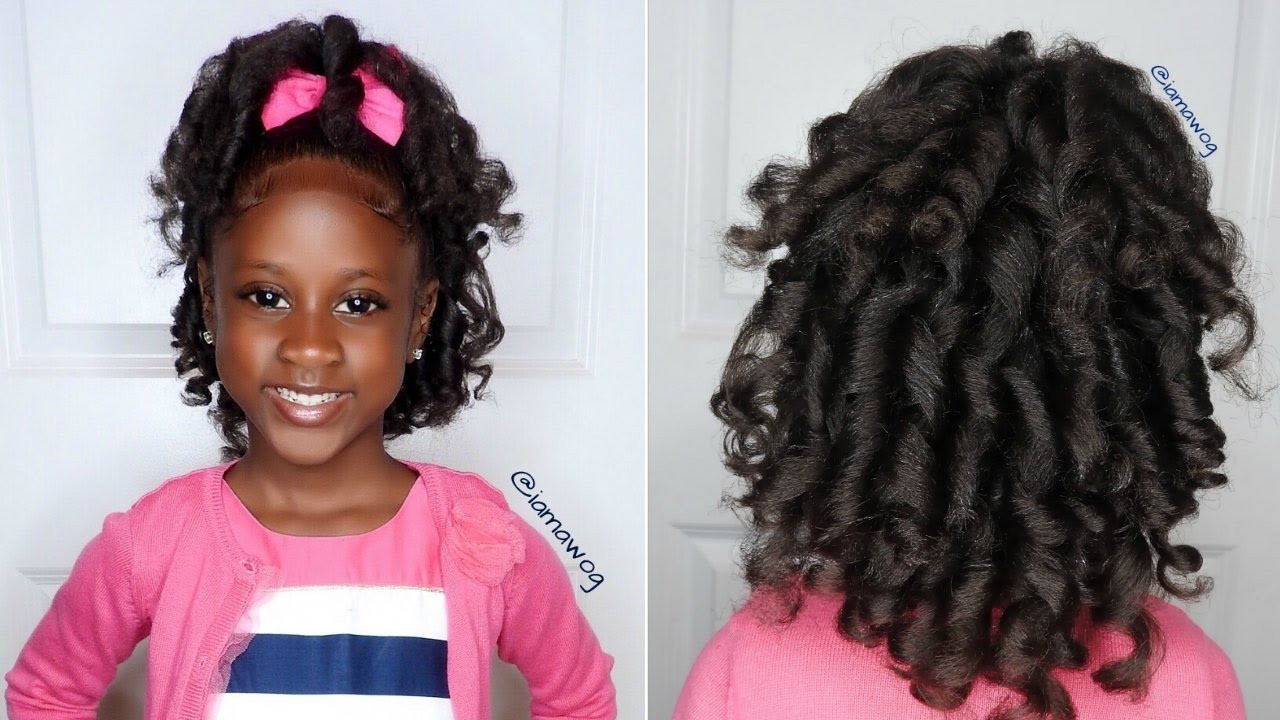 Curly Hairstyles For Black Kids
 Overnight Heatless Curls Ft Aunt Jackie s Girls