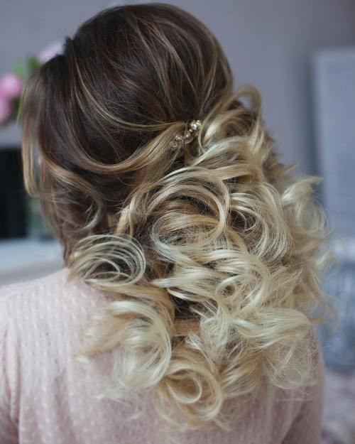 Curly Wedding Hairstyles Half Up Half Down
 Half Up Half Down Wedding Hairstyles – 50 Stylish Ideas