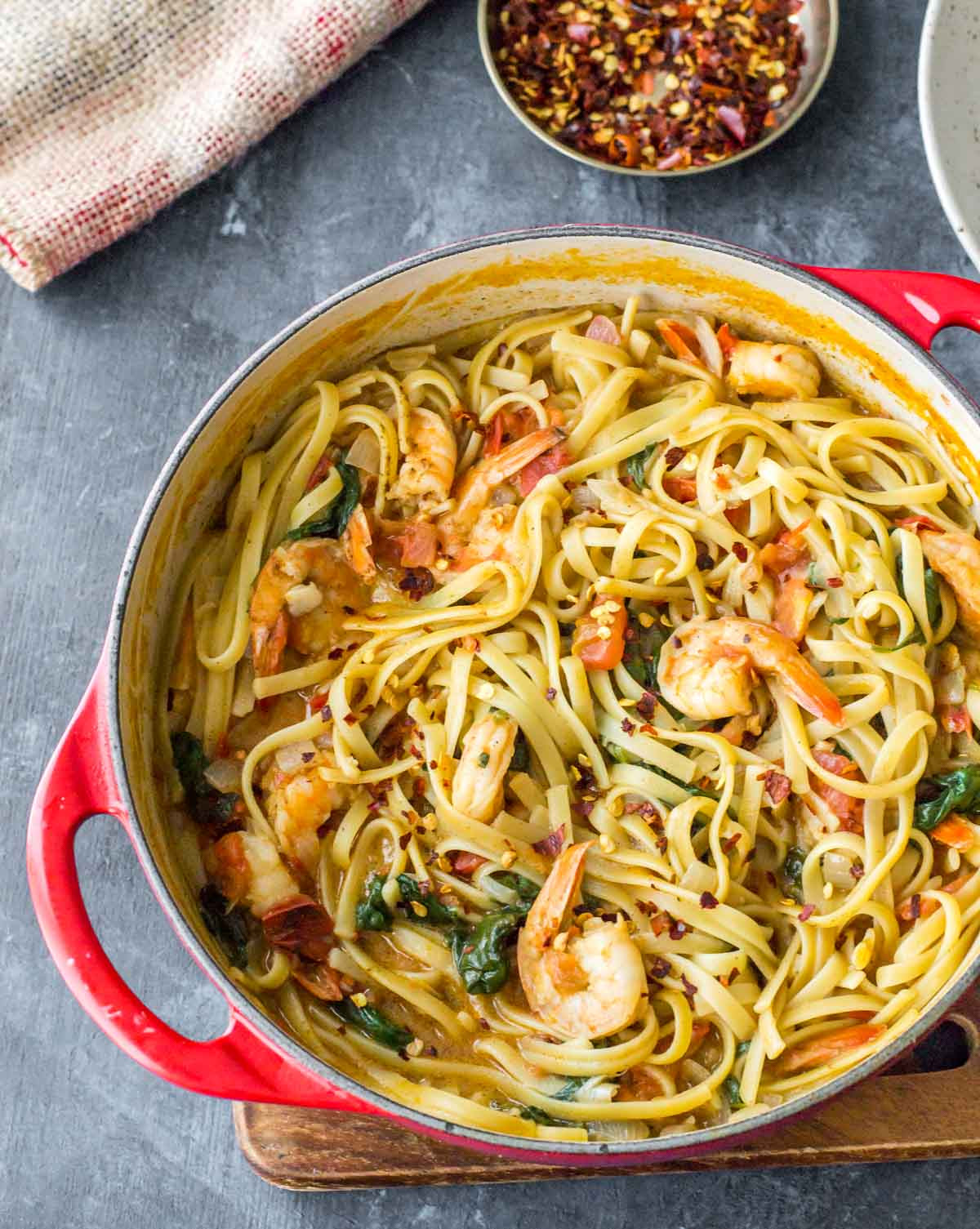 Curry Shrimp Pasta
 e pot creamy curry pasta recipe with shrimp So good