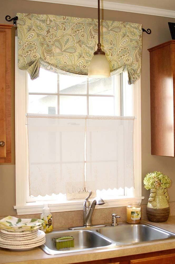 Curtain Kitchen Windows
 2pc 26 4" Coffee Floral Polka Dot Polyester Window Curtain