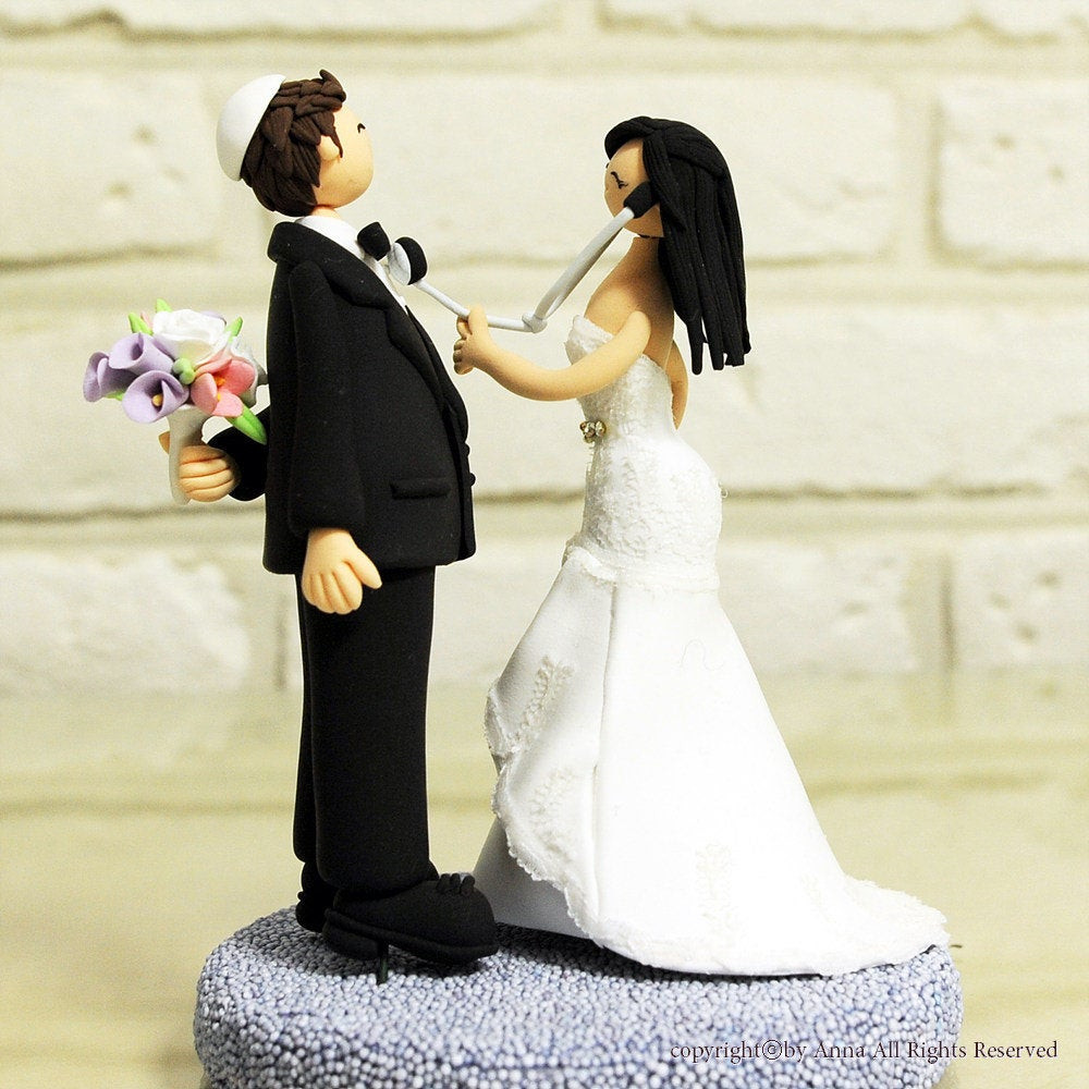 Custom Made Wedding Cake Toppers
 Doctor couple custom wedding cake topper decoration by