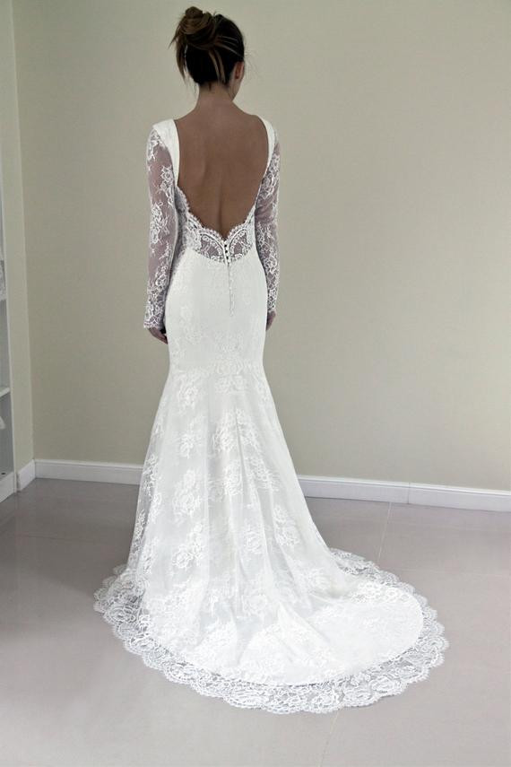 Custom Made Wedding Gowns
 Lace Wedding Dress Custom Made Wedding Dress by PolinaIvanova