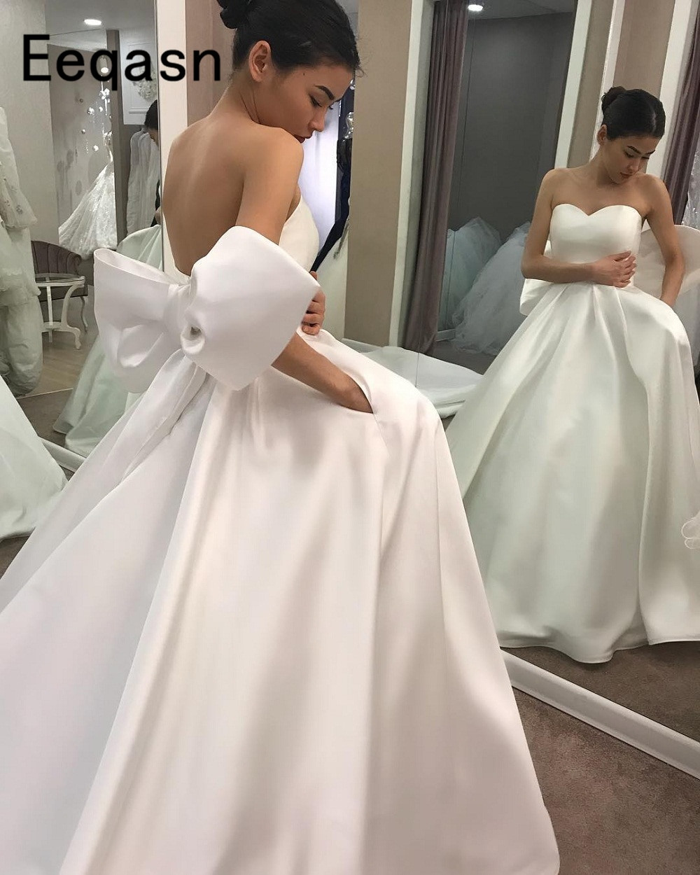 Custom Made Wedding Gowns
 Simple Ball Gown Wedding Dresses Sweetheart y Back Open
