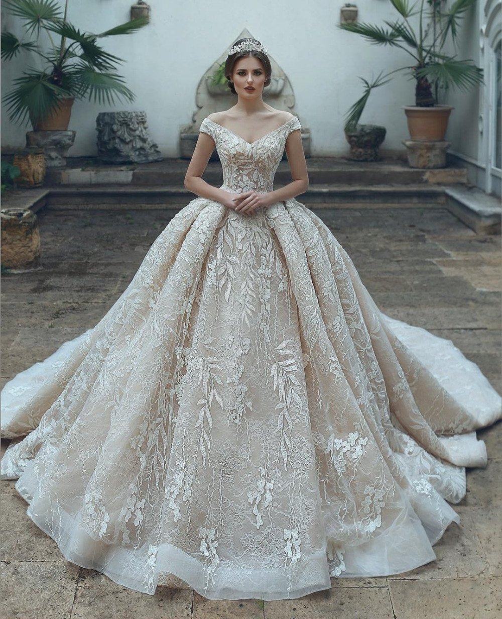 Custom Made Wedding Gowns
 Eslieb Luxury High end Custom made lace Wedding dress 2019