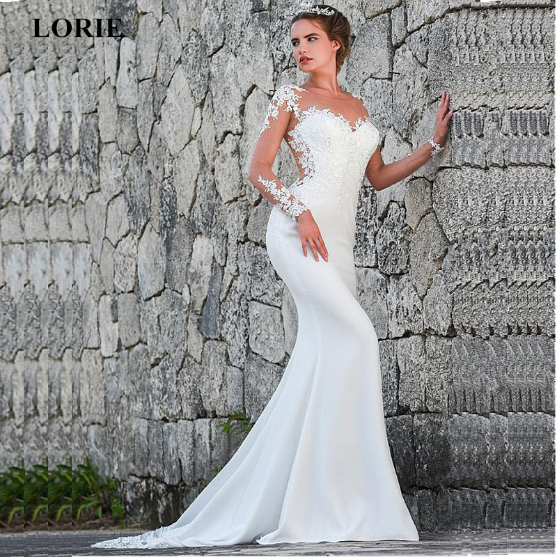 Custom Made Wedding Gowns
 LORIE 2019 Mermaid Wedding Dresses Turkey Appliques Lace