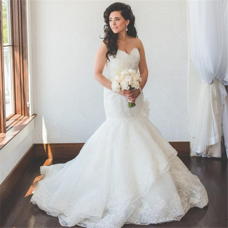 Custom Made Wedding Gowns
 Country Lace Mermaid Wedding Dresses 2019 vestido de noiva