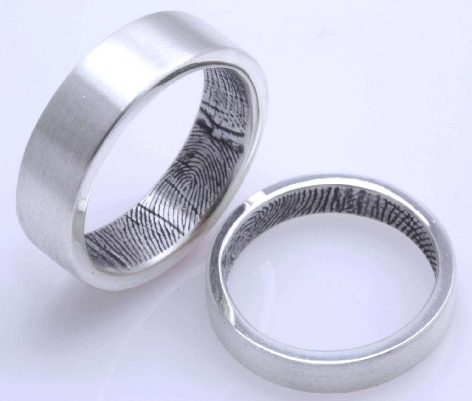 Customized Wedding Bands
 Custom fingerprint wedding bands in sterling silver set of