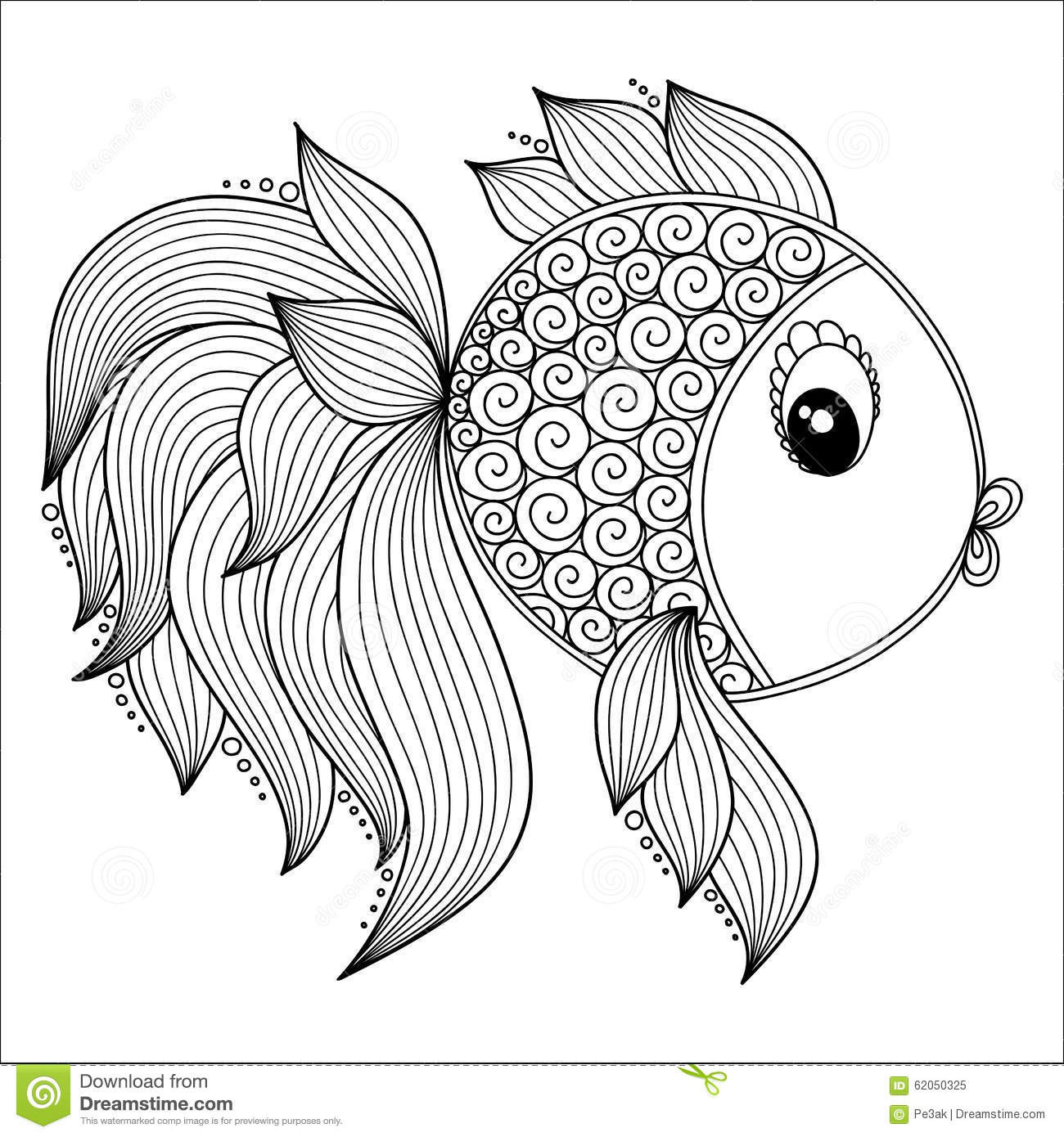 Cute Animal Coloring Pages For Adults
 Pattern For Coloring Book Cute Cartoon Fish Stock Vector