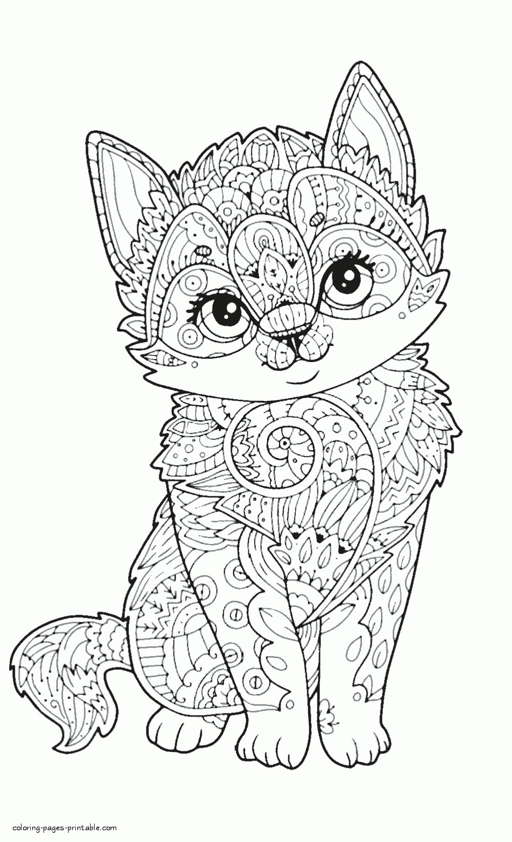 The Best Ideas for Cute Animal Coloring Pages for Adults - Home, Family