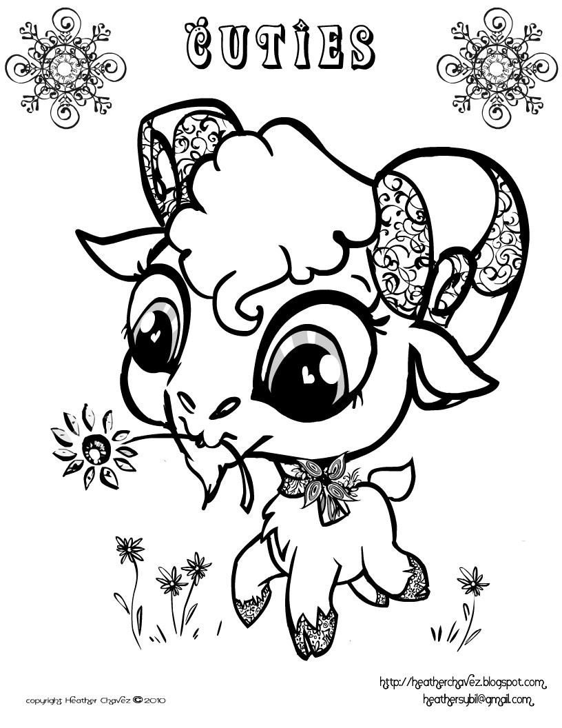 Cute Animal Coloring Pages For Girls
 Quirky Artist Loft Cuties Free Animal Coloring Pages