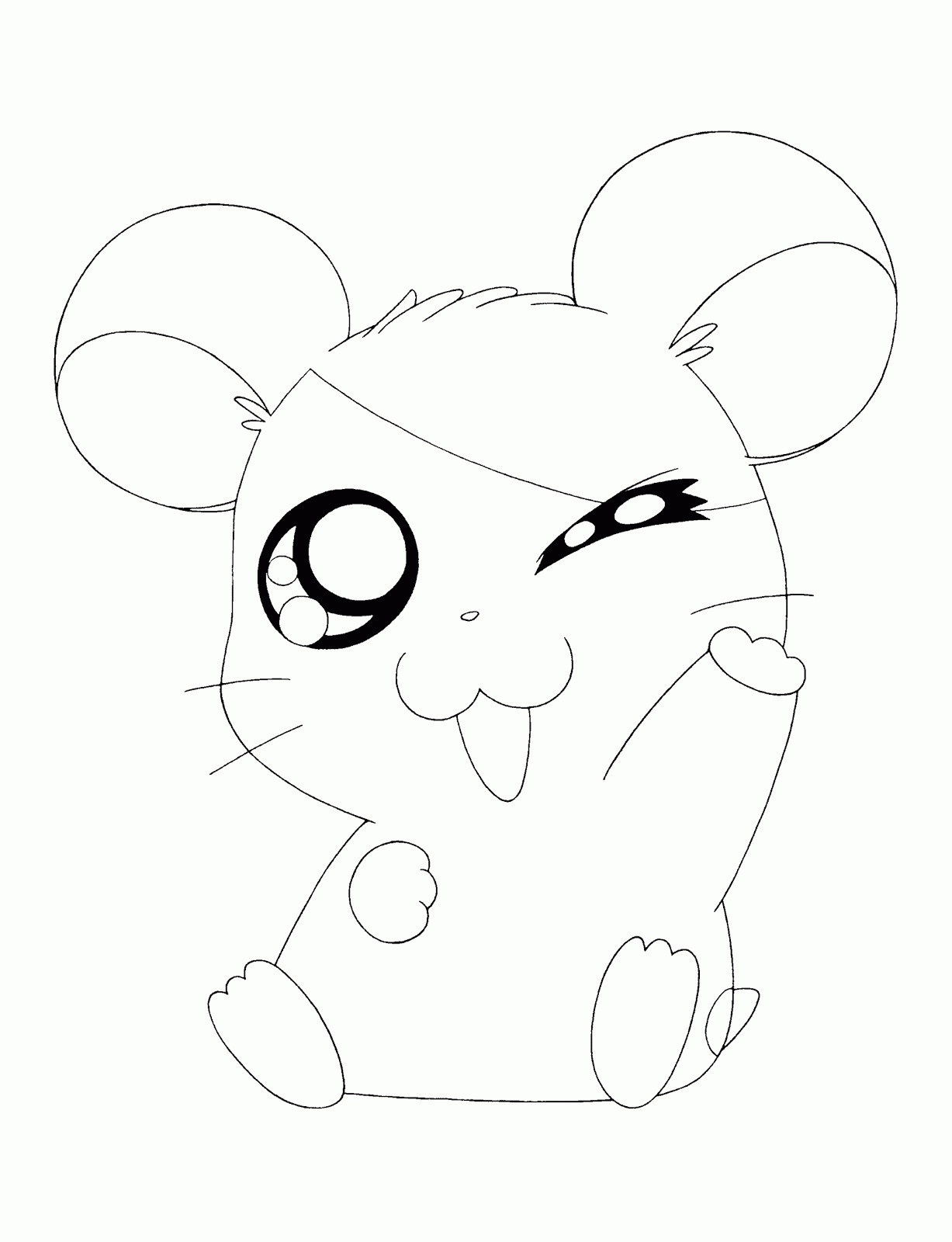 Cute Animal Coloring Pages For Kids
 Hamtaro Cute Animals Coloring Pages