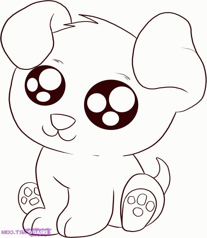 Cute Animal Coloring Pages For Kids
 Cute Baby Puppies Coloring Pages Coloring Home