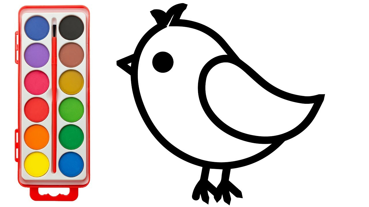 Cute Animal Coloring Pages For Kids
 How to Draw Cute Bird