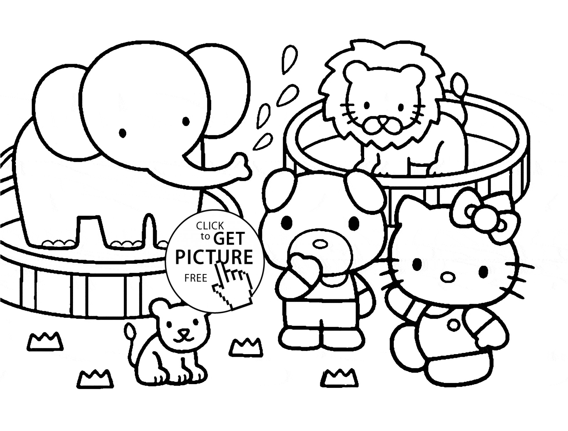 Cute Animal Coloring Pages For Kids
 Cute Zoo Animal Coloring Pages Coloring Home