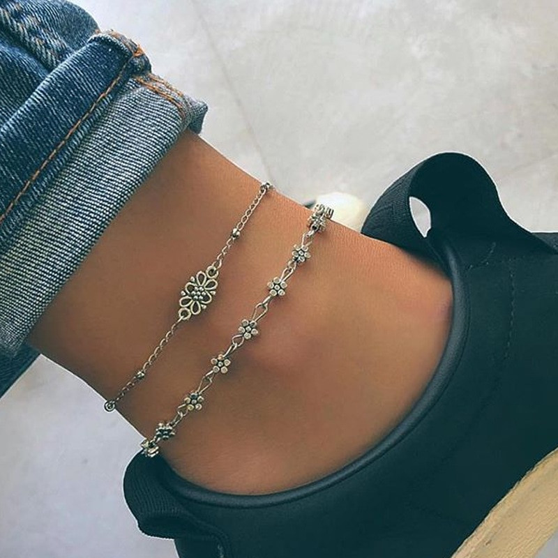 Cute Anklet
 LUFANG Fashion cute Flower Anklets Jewelry Girl La s
