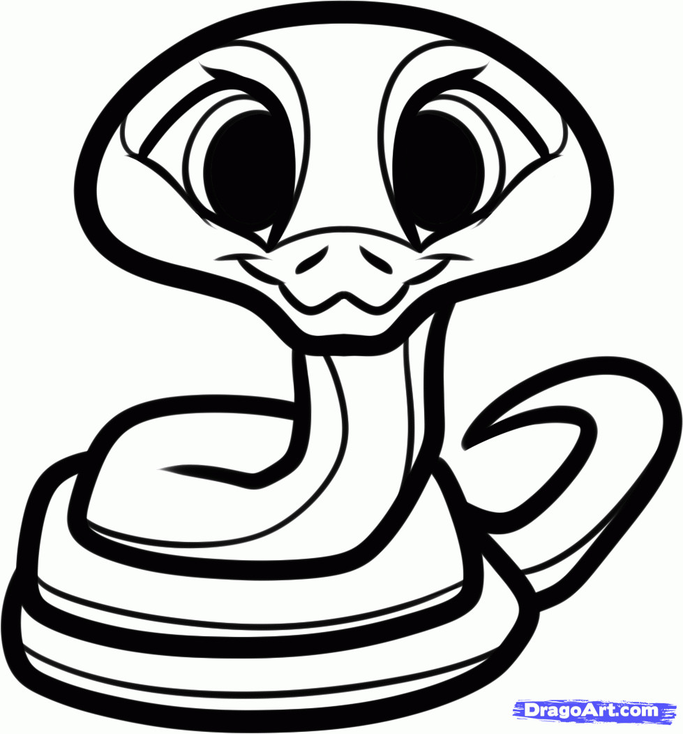 Cute Baby Animal Coloring Pages Dragoart
 Draw a Baby Snake Step by Step Drawing Sheets Added by